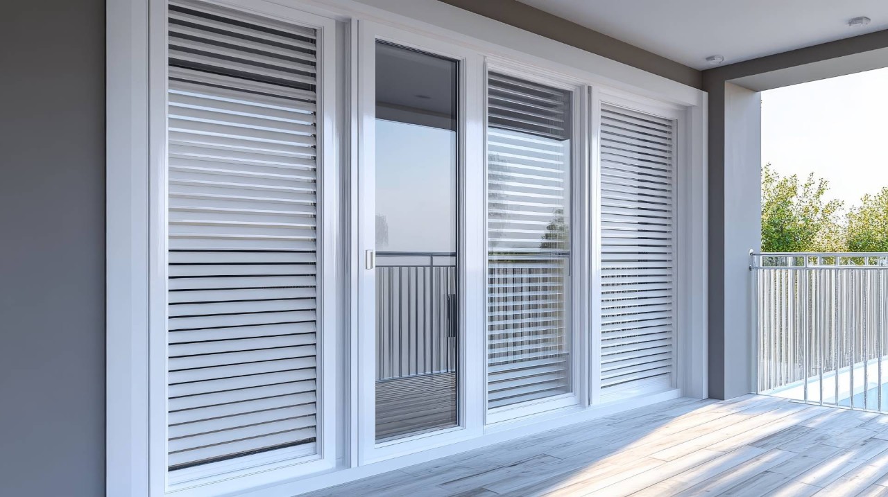 Hunter Douglas Designer Banded Shades for French Doors near Bellevue, Washington (WA