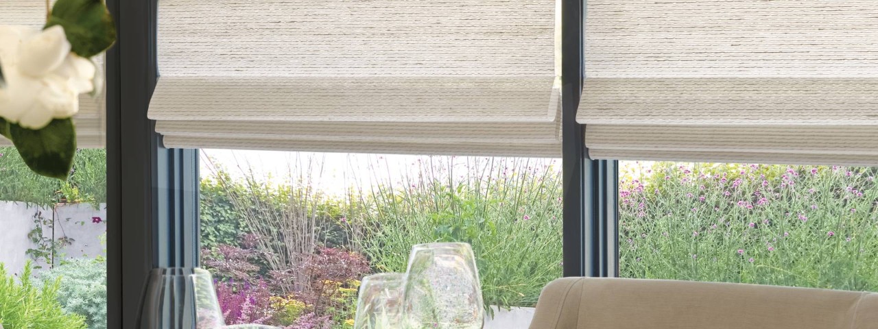 Hunter Douglas Alustra® Woven Textures® Roman Shades by Lori Weitzner near Bellevue, Washington (WA)